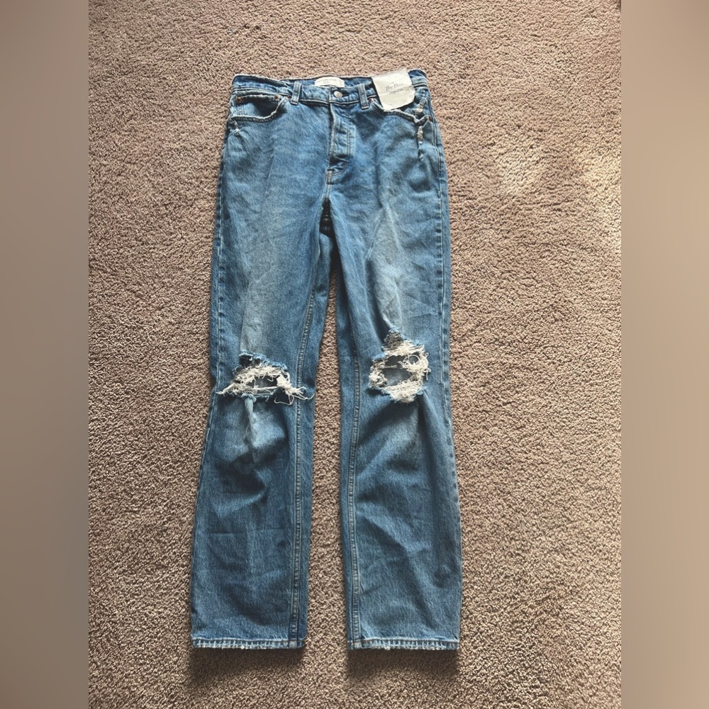 Abercrombie & Fitch ‘The Dad’ High Rise Ripped Jeans